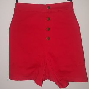 ModCloth Red Shorts.  Size 3X.  Button Front